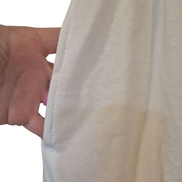 Woman Within Women's White Cotton/Poly Drawstring Skort w Pockets - Picture 3 of 11